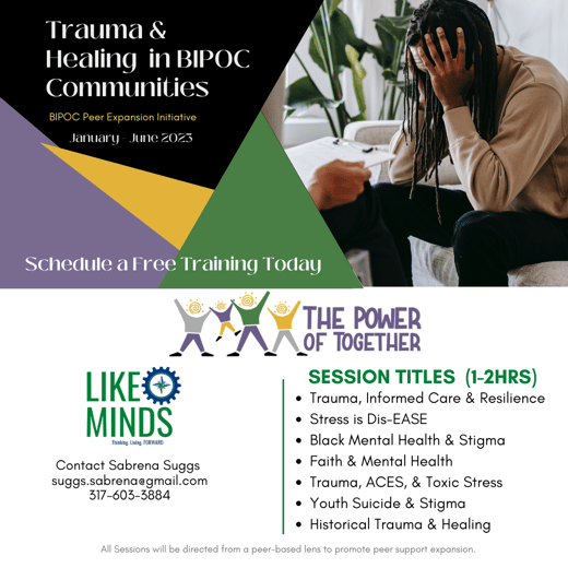 Trauma in BIPOC Communities Training Flyer